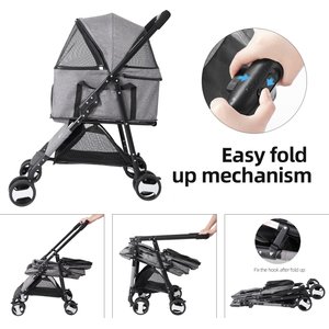 BingoPaw Dog & Cat Stroller, Grey