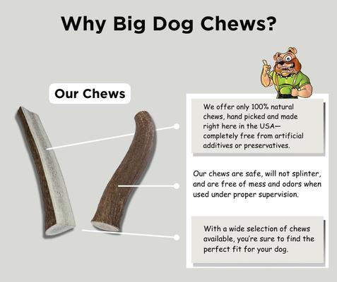 Show full view: Big Dog Antler Chews 6 to 8-inch Antler Dog Chews, 7 count slide 4 of 4