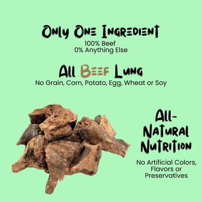 Show full view: Sprankles Beef Lung Dehydrated Dog Treats, 8-oz bag slide 5 of 7