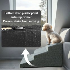 Wisfor High-Density Sponge Foam Dog Steps, 3 Steps, Grey slide 2 of 9