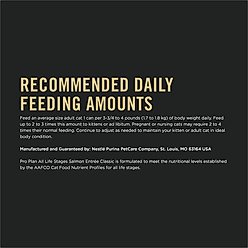 Purina Pro Plan All Life Stages High Protein Classic Entree Salmon Pate Wet Cat Food, 3-oz can, case of 24 slide 2 of 9