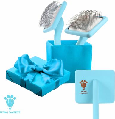 Show full view: Flying Pawfect Flat Slicker Dog Brush, Blue slide 9 of 10