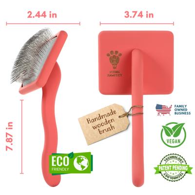 Show full view: Flying Pawfect Flat Slicker Dog Brush, Coral slide 5 of 10