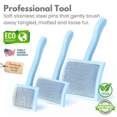 Show full view: Flying Pawfect Curved Slicker Dog Brush, Large, 1 count slide 6 of 9