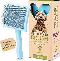 Flying Pawfect Curved Slicker Dog Brush, Large, 1 count slide 1 of 9