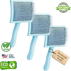 Flying Pawfect Curved Slicker Dog Brush, Medium, 3 count slide 1 of 9