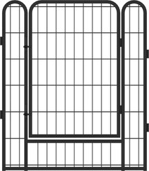Cesicia 6 Panel Metal Dog Playpen, Black slide 2 of 9