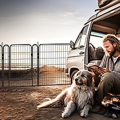 Cesicia 16 Panel Metal Dog Playpen, Black