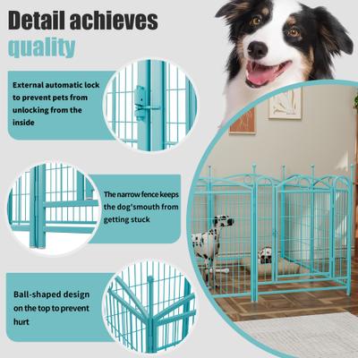 Show full view: Cesicia Foldable Dog Exercise Pen, Blue slide 2 of 8