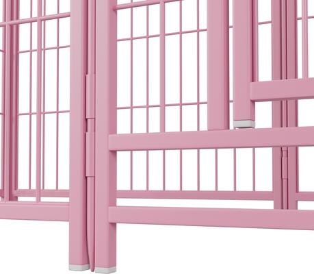 Show full view: Cesicia Foldable Dog Exercise Pen, Pink slide 7 of 9