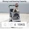 Show in main carousel: Wisfor Foldable Cat Stroller with Detachable Carrier, Grey slide 6 of 9