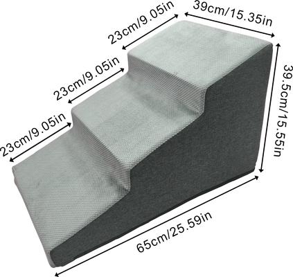 Show full view: Wisfor High-Density Sponge Foam Dog Steps, 3 Steps, Grey slide 7 of 9