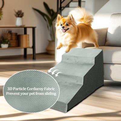 Show full view: Wisfor High-Density Sponge Foam Dog Steps, 3 Steps, Grey slide 5 of 9