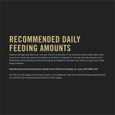 Show full view: Purina Pro Plan All Life Stages High Protein Classic Entree Tuna Pate Wet Cat Food, 3-oz can, case of 24 slide 10 of 11