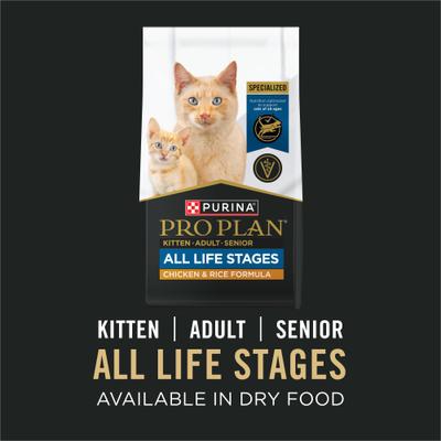 Show full view: Purina Pro Plan All Life Stages High Protein Classic Entree Chicken Pate Wet Cat Food, 3-oz can, case of 24 slide 9 of 11