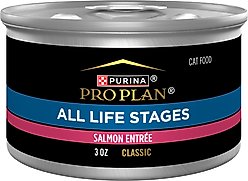 Purina Pro Plan All Life Stages High Protein Classic Entree Salmon Pate Wet Cat Food, 3-oz can, case of 24