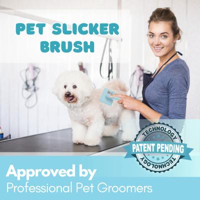 Show full view: Flying Pawfect Curved Slicker Dog Brush, Large, 1 count slide 2 of 9