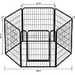 Show in main carousel: Zeus & Ruta Metal Dog Playpen with Door, Black, 31.7-in, 6 panel slide 7 of 7