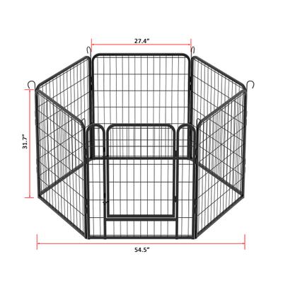 Show full view: Cesicia 6 Panel Metal Dog Playpen, Black slide 10 of 10