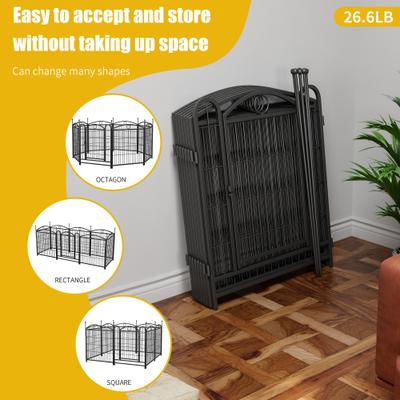 Show full view: Cesicia Foldable Dog Exercise Pen, Black slide 4 of 8