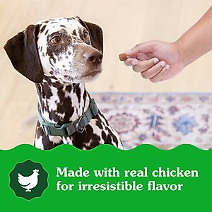 Greenies Hip & Joint Chicken Flavored Soft Chew Glucosamine Joint Supplement for Dogs, 80 count, 16.2-oz tub