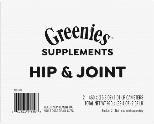 Show full view: Greenies Hip & Joint Chicken Flavored Soft Chew Glucosamine Joint Supplement for Dogs, 160 count slide 3 of 12