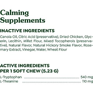 Greenies Calming Chicken Flavored Soft Chew Calming Supplement for Dogs, 80 count
