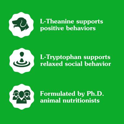 Show full view: Greenies Calming Chicken Flavored Soft Chew Calming Supplement for Dogs, 40 count slide 4 of 11