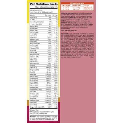Show full view: Meow Mix Gravy Bursts Savory Chicken Flavor Mix with Gravy Filled Pieces Dry Cat Food, 3-lb bag slide 10 of 13