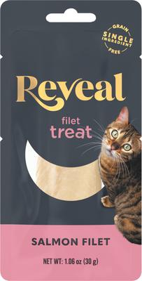 Reveal Whole Salmon Loin Single Ingredient Grain-Free Cat Treats, 1.06-oz bag
