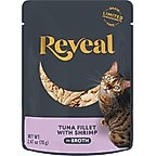 Reveal Natural Grain-Free Tuna with Shrimp in Broth Flavored Wet Cat Food, 2.47-oz pouch, case of 12