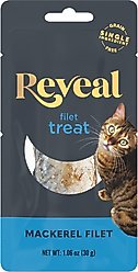 Reveal Whole Mackerel Loin Limited Ingredient Jerky Cat Treat, 1.06-oz bag