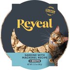 Reveal Natural Grain-Free Sardine with Mackerel in Broth Flavored Wet Cat Food, 2.12-oz pot, case of 18
