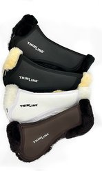 ThinLine Trifecta Full Sheepskin Horse Half Saddle Pad, White, Small