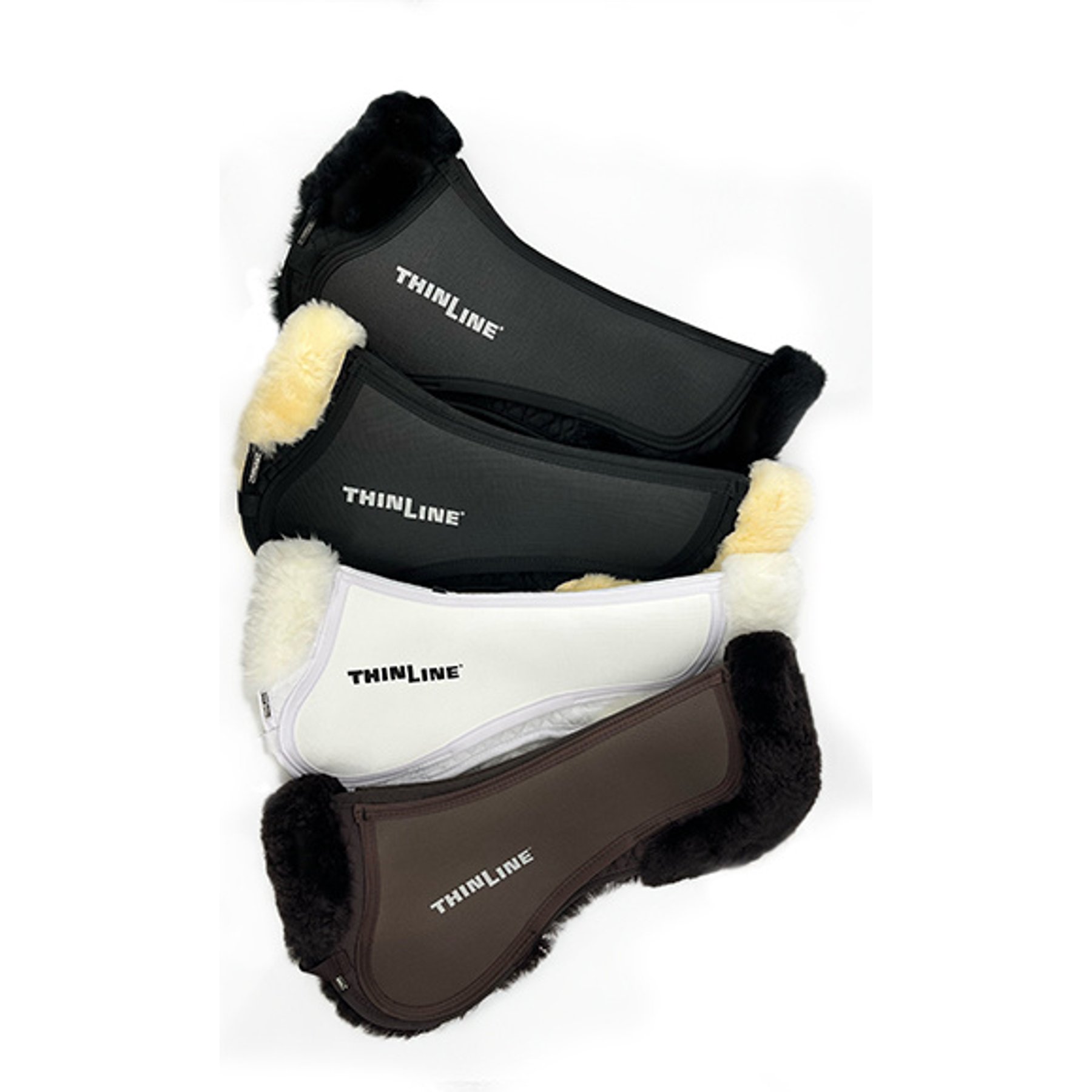 ThinLine Trifecta Full Sheepskin Horse Half Saddle Pad, Dark Brown, Medium