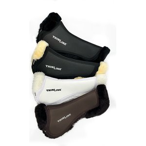 ThinLine Trifecta Full Sheepskin Horse Half Saddle Pad, Black, Medium