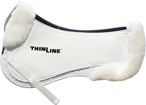 Show full view: ThinLine Trifecta Horse Half Saddle Pad with Sheepskin Rolls, White, Small slide 2 of 2