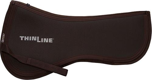 Show full view: ThinLine Trifecta Cotton Horse Half Saddle Pad, Dark Brown, Large slide 2 of 2