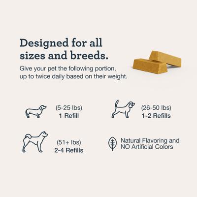 Show full view: Kradle All Day Calming Bone Bacon Flavored Calming Supplement Refill for Dogs, 28 count slide 8 of 11