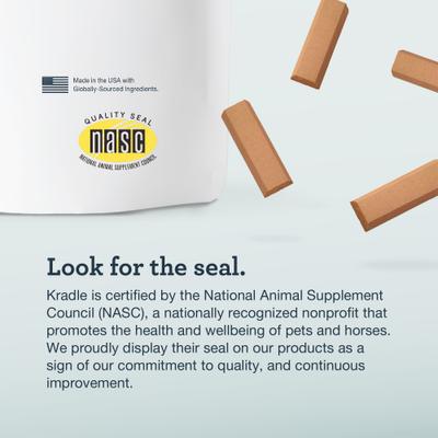 Show full view: Kradle All Day Calming Bone Bacon Flavored Calming Supplement Refill for Dogs, 28 count slide 9 of 11