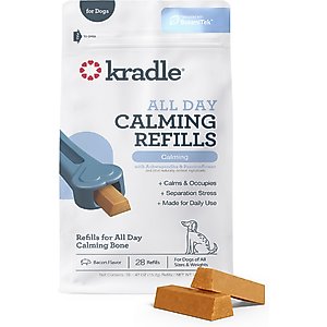 Kradle All Day Calming Bone Bacon Flavored Calming Supplement Refill for Dogs, 28 count