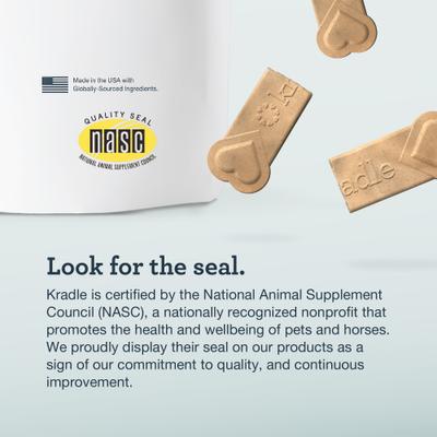 Show full view: Kradle Calming Chillers Chicken Flavored Hard Chew Calming Supplement for Dogs, 6 count slide 9 of 11