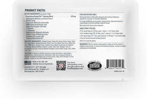 Show full view: Kradle Calming Bliss Bar Peanut Butter & Bacon Flavored Soft & Chewy Calming Supplement for Dogs, 12 count slide 3 of 11
