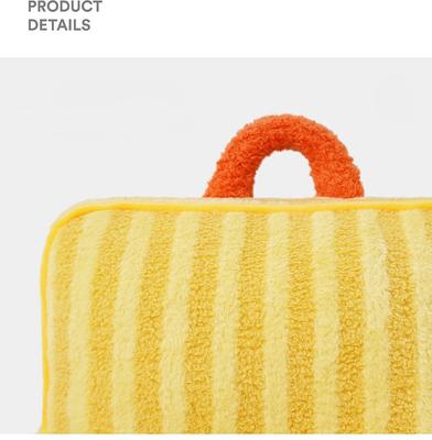 Show full view: ZEZE Striped Furniture Style Sofa Cat Bed, Yellow, Medium slide 8 of 10