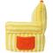 Show in main carousel: ZEZE Striped Furniture Style Sofa Cat Bed, Yellow, Medium slide 9 of 10