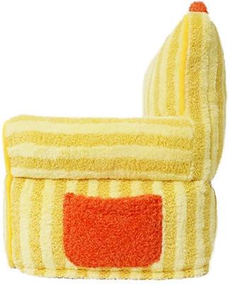 Show full view: ZEZE Striped Furniture Style Sofa Cat Bed, Yellow, Medium slide 9 of 10