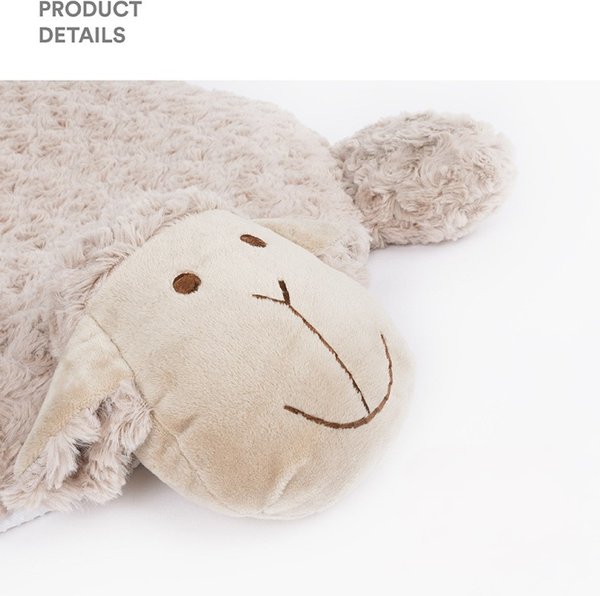 Show full view: ZEZE Little Lamb Pillow Dog Bed, Dark Beige, Medium slide 6 of 9