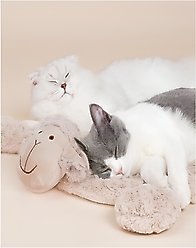 ZEZE Little Lamb Pillow Dog Bed, Dark Beige, Medium