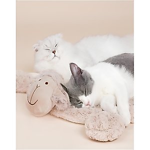 ZEZE Little Lamb Pillow Dog Bed, Dark Beige, Medium