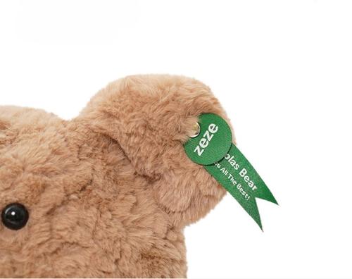 Show full view: ZEZE Bear Soft Nest Covered Cat Bed, Brown, Medium slide 3 of 10